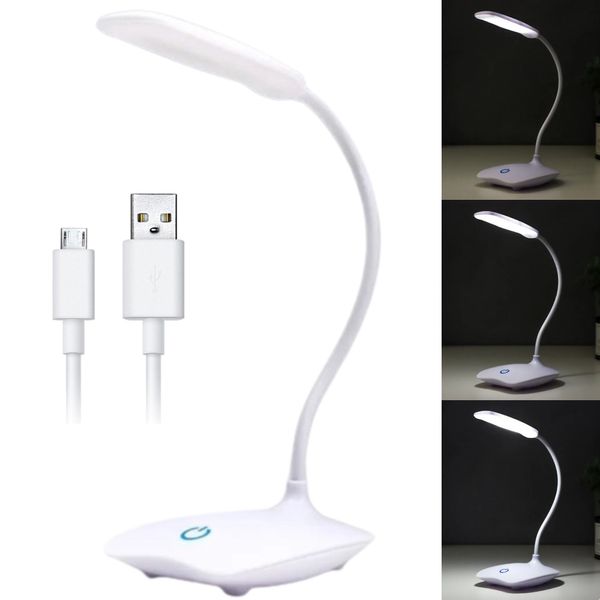 Настільна LED лампа на акумуляторі, з USB, Lova eye Soft light Reading eye lamp / Світлодіодна гнучка лампа з сенсорним керуванням 234562526 фото