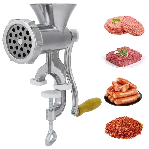 Ручна м'ясорубка для обробки м'яса, Meat Mincer 485 / Механічна м'ясорубка з алюмінію 234571383 фото