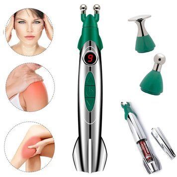 Массажер-ручка для снятия боли с 3 насадками Pain Relief Pen / Акупунктурный портативный массажер 234565252 фото