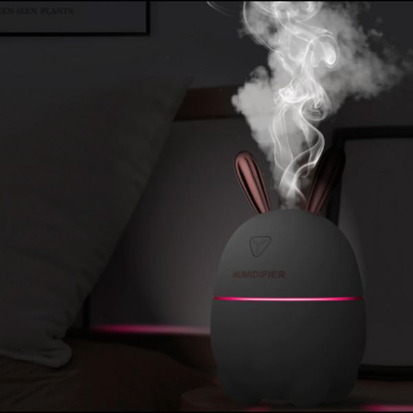 Зволожувач повітря та нічник 2в1, 200 мл Humidifiers, Білий / Ультразвуковий зволожувач повітря Зайчик 234562820 фото