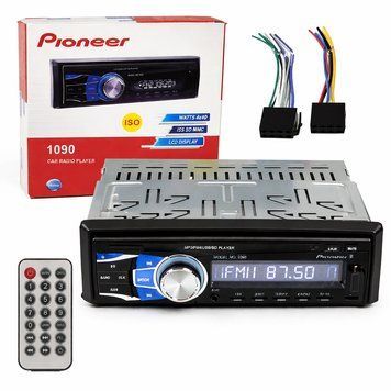 Автомагнитола со съемной панелью MP3, USB, FM, SD + пульт, 1090, Черная / Автомобильная магнитола / Магнитофон в машину 234589017 фото