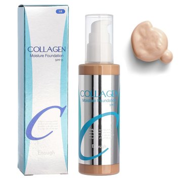 Тональний крем для лиця Collagen № 21 SPF 15, 100мл / Зволожуюча тональна основа з гіалуроновою кислотою 234568313 фото