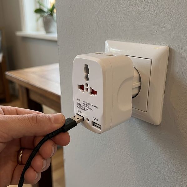 Универсальный переходник для розеток (EU-US-UK-CN-JP-IN), 2хUSB, Adaptor 823, Белый / Сетевой тройник / Туристический тройник 234574160 фото