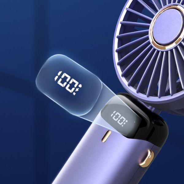 Портативний вентилятор акумуляторний, 2,5Вт, USB, Фіолетовий / Ручний вентилятор міні / Настільний вентилятор 23457945301 фото
