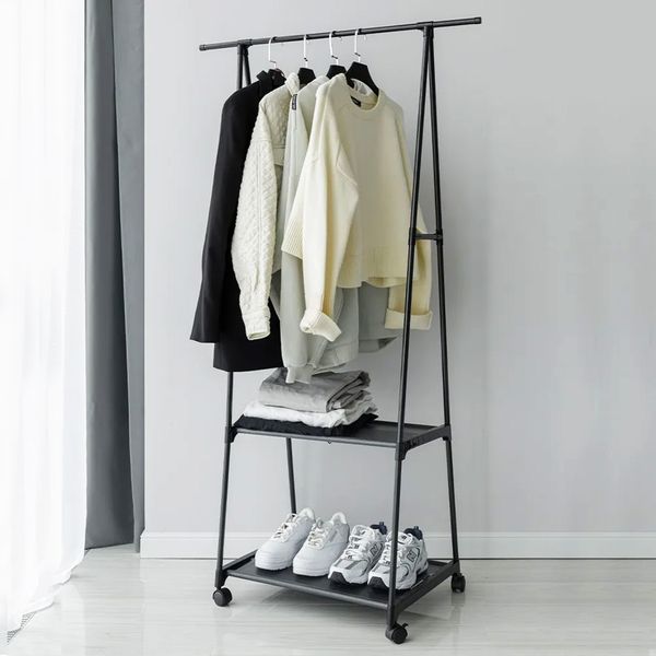 Пересувна вішалка-стійка для одягу до 20 кг, (160х55х42 см), The New Coat Rack / Підлоговий стелаж на коліщатках 234560127 фото