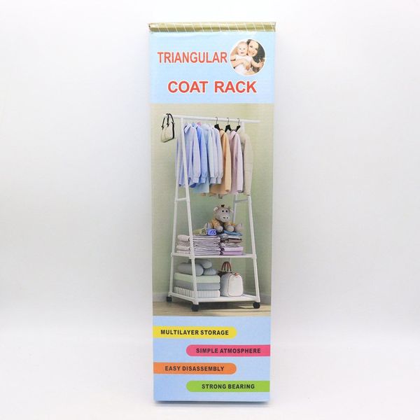 Пересувна вішалка-стійка для одягу до 20 кг, (160х55х42 см), The New Coat Rack / Підлоговий стелаж на коліщатках 234560127 фото