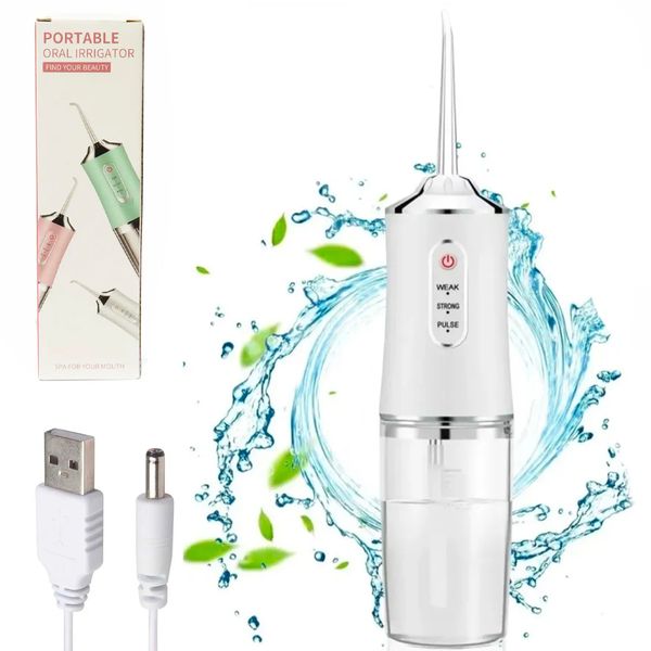 Портативный ирригатор для полости рта 230 мл, Portable Oral Irrigator, Белый / Электрический ирригатор для зубов с насадкой 234562532 фото