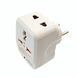 Универсальный переходник для розеток (EU-US-UK-CN-JP-IN), 2хUSB, Adaptor 823, Белый / Сетевой тройник / Туристический тройник 234574160 фото 8