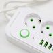 Мережевий фільтр 2500Вт, 1.85м, (3&times;220В+4&times;USB+1&times;Type-C) F09U, Чорний / Подовжувач з USB / Переноска розетка з USB 234574511 фото 4