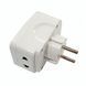 Универсальный переходник для розеток (EU-US-UK-CN-JP-IN), 2хUSB, Adaptor 823, Белый / Сетевой тройник / Туристический тройник 234574160 фото 7