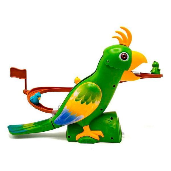 Музыкальный трек-горка от 2 лет, от батареек, Parrot happy hour, Зеленый / Трек-игрушка / Детский трек 234574823 фото