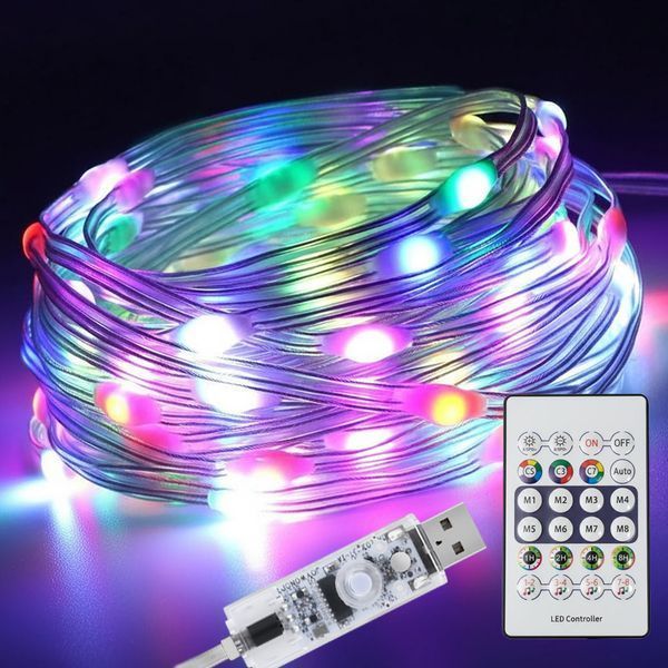 Гирлянда от USB, 20м, 200 LED + Пульт, Мультиколор / Светодиодная гирлянда новогодняя / Разноцветная гирлянда на елку 234588390 фото Гирлянда от USB, 20м, 200 LED + Пульт, Мультиколор / Светодиодная гирлянда новогодняя / Разноцветная гирлянда на елку 234588390 фото