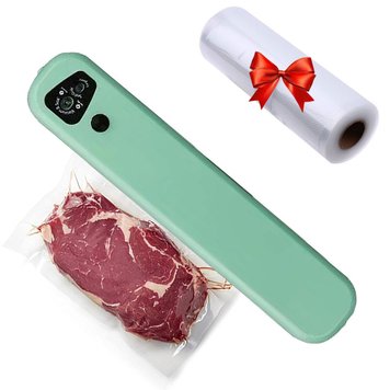 Домашній вакууматор Vacuum Sealer + Подарунок Вакуумні пакети 5 м х 25 см / Кухонний вакууматор для їжі 23456246502(цей артикул вірний) фото