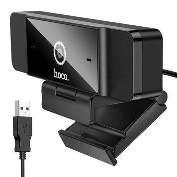 Веб-камера для компьютера 1080p, от USB, HOCO D100 / Вебка для ПК / Компьютерная камера 234586544 фото