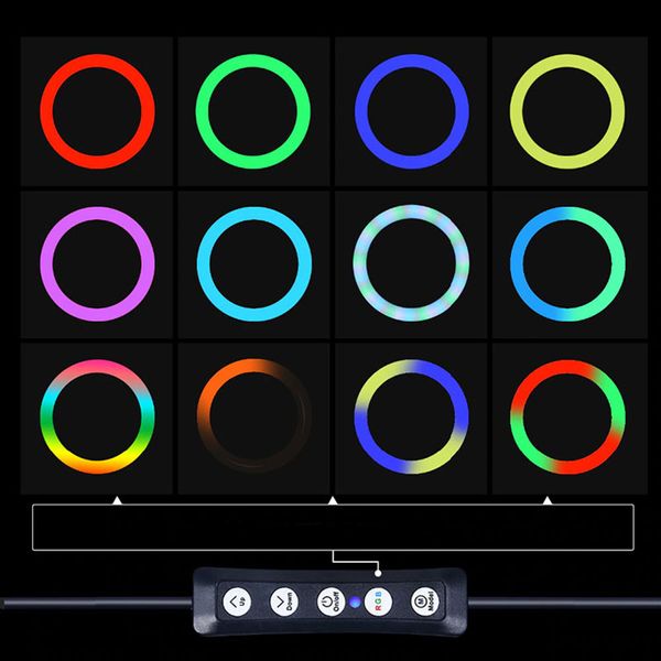 Кільцева RGB лампа RING MJ33 + Подарунок Штатив 0,66-2 м + Пульт Bluetooth / Світлодіодне селфі-кільце з тримачем для телефону 234564644( цей артикул вірний) фото