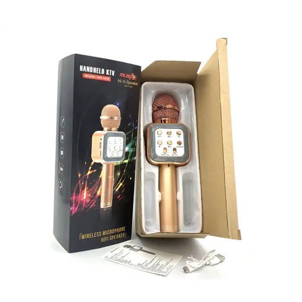 Беспроводной микрофон караоке с Bluetooth и USB, DM Karaoke WS 1818 / Микрофон для караоке 234565794 фото