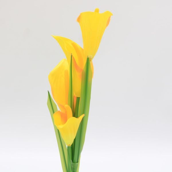 Садовый светильник с солнечной панелью 42,5см (1шт) Calla Lily, Лилия, Желтый / Газонный фонарь для сада 23457188101 фото