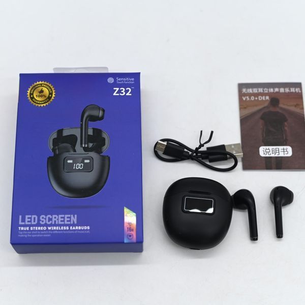 Бездротові навушники Bluetooth, 230 mAh, дисплей, USB, Double Z32 / Вакуумні навушники / Блютуз навушники 234587150 фото Бездротові навушники Bluetooth, 230 mAh, дисплей, USB, Double Z32 / Вакуумні навушники / Блютуз навушники 234587150 фото