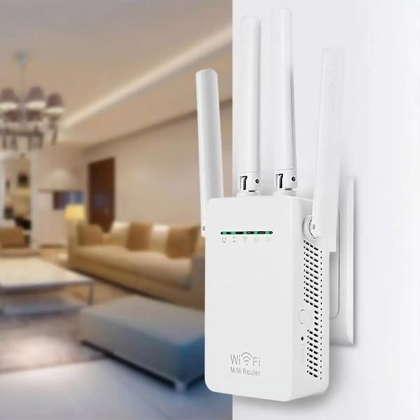 Бездротовий WiFi репітер на 4 антени, 300 Mbps, PIX-LINK LV WR09 / Підсилювач WiFi сигналу для дому / Ретранслятор 234569896 фото