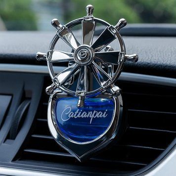 Автомобільний ароматизатор в дефлектор "Штурвал", Синій / Ароматизатор у машину/ Освіжувач повітря в авто 234582088 фото