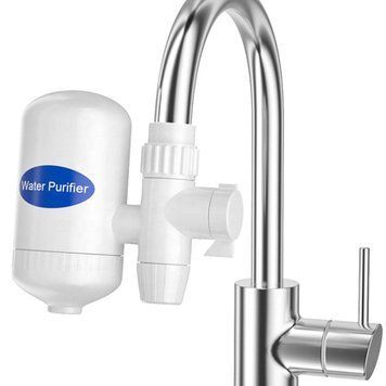 Водяной проточный фильтр для очистки воды WATER PURIFIER / Фильтр насадка на кран для водопроводной воды 234560429 фото