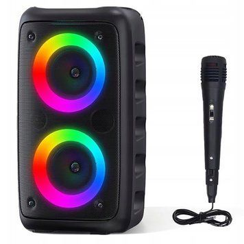 Бездротова портативна колонка з Bluetooth, KTS-1265 / Блютуз колонка з LED-підсвічуванням / Караоке колонка 234583054 фото