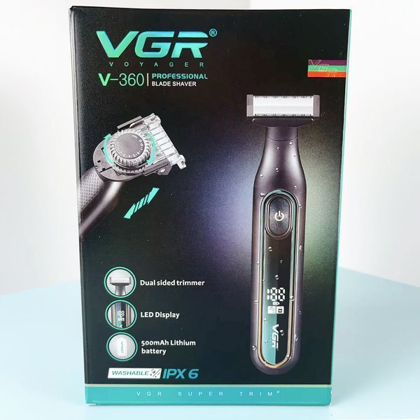 Электробритва аккумуляторная с дисплеем VGR V-360 / Беспроводная бритва триммер / Мужская электрическая бритва 234570828 фото