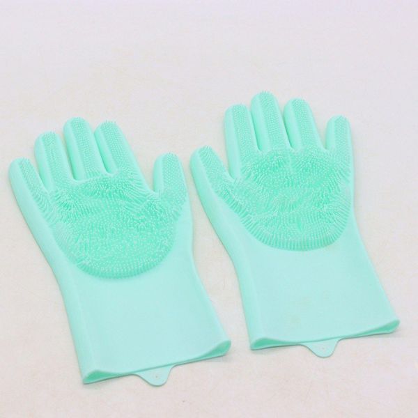 Перчатки для кухни Kitchen Gloves, Салатовые / Силиконовые перчатки для мытья посуды 23457114705 фото