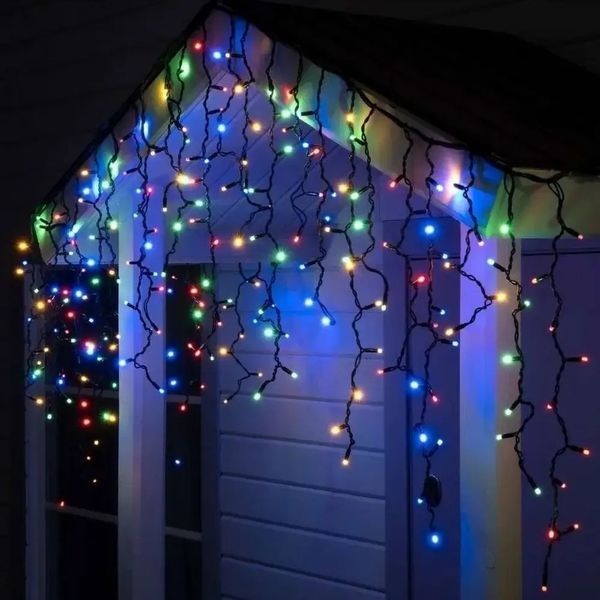 Гирлянда Бахрома, от сети, 5 м, 120LED, Мультицветной / Уличная светодиодная гирлянда / Новогодняя гирлянда 234565260 фото