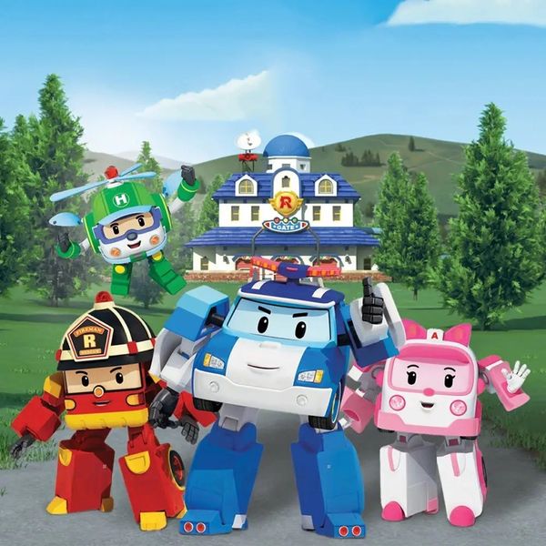 Набір трансформерів 6 шт, Robocar POLI LB105 / Дитячий ігровий набір / Дитячі машинки робокар 234575253 фото