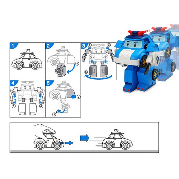 Набір трансформерів 6 шт, Robocar POLI LB105 / Дитячий ігровий набір / Дитячі машинки робокар 234575253 фото