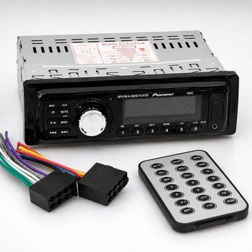 Автомагнітола, USB + пульт, MP3 1042P, Чорна / Магнітола в автомобіль / Автомобільна магнітола 234593302 фото