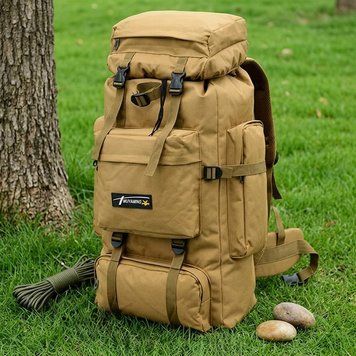 Рюкзак тактичний на 70 л (70х35х15см) XS1707 Койот / Армійський рюкзак / Туристичний рюкзак 234563302 фото