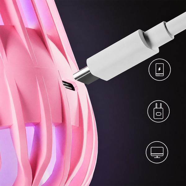 Лампа ловушка для комаров и насекомых, от USB, BG-004, Розовый / Электрический уничтожитель комаров / Лампа от комаров 23457077201 фото