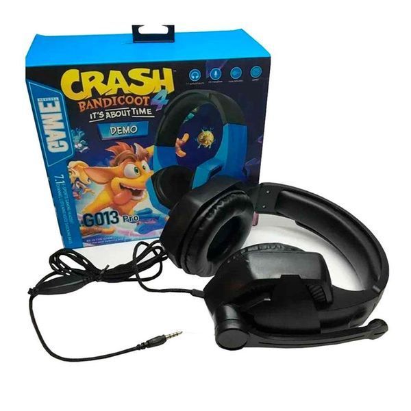 Ігрові навушники з мікрофоном CRASH Pro GM013, Чорні / Дротова геймерська гаринтура для комп'ютера 234564881 фото Ігрові навушники з мікрофоном CRASH Pro GM013, Чорні / Дротова геймерська гаринтура для комп'ютера 234564881 фото