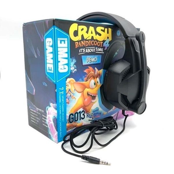 Ігрові навушники з мікрофоном CRASH Pro GM013, Чорні / Дротова геймерська гаринтура для комп'ютера 234564881 фото Ігрові навушники з мікрофоном CRASH Pro GM013, Чорні / Дротова геймерська гаринтура для комп'ютера 234564881 фото