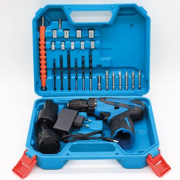 Аккумуляторный шуруповерт с набором бит и 2 аккумуляторами 12V / Электрический шуруповерт в кейсе 234569666 фото Аккумуляторный шуруповерт с набором бит и 2 аккумуляторами 12V / Электрический шуруповерт в кейсе 234569666 фото