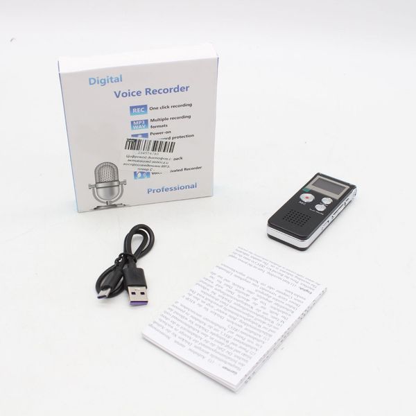 Цифровой диктофон с голосовой активацией и дисплеем, 8 Гб, MP3, от USB / Мини диктофон / Профессинальный диктофон портативный 234574710 фото