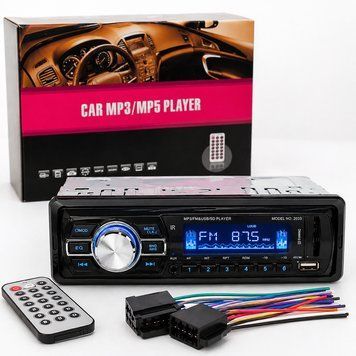 Автомагнітола з екраном + пульт USB/MP3 2033 Чорна / Магнітола для авто / Автомобільна магнітола / Магнітола євро роз'єм 234593062 фото