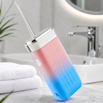 Ирригатор для полости рта, 200мл, от USB, Розовый / Портативный ирригатор / Ирригатор механический 234598425 фото