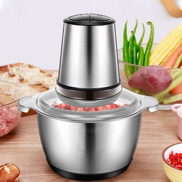 Кухонний подрібнювач 800Вт Cooking machine з чашею 2л / Електричний блендер для овочів та м'яса / Міні комбайн 234562413 фото