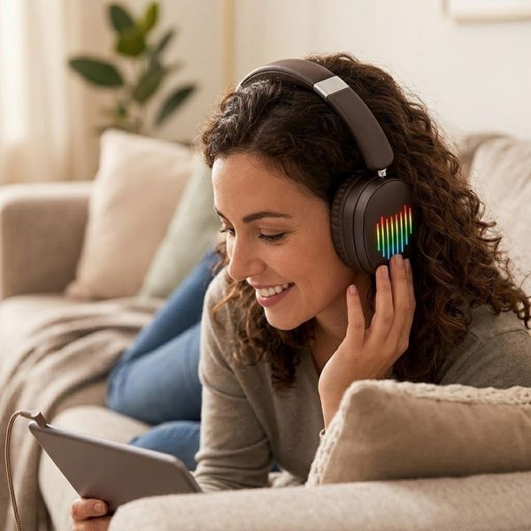 Бездротові навушники з Bluetooth та підсвічуванням, AUX, SD, Type-C, Чорний / Bluetooth навушники накладні / Складні навушники 234596977 фото
