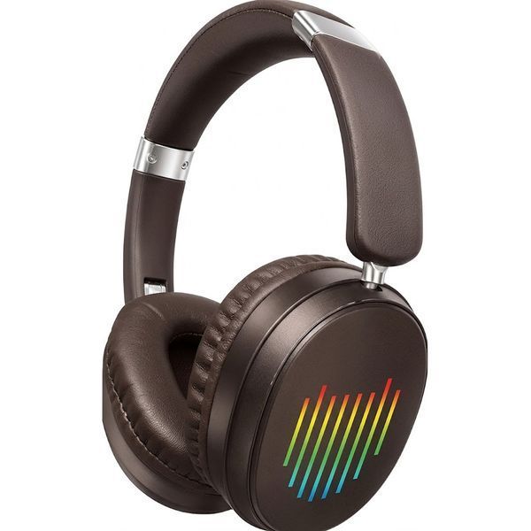 Бездротові навушники з Bluetooth та підсвічуванням, AUX, SD, Type-C, Чорний / Bluetooth навушники накладні / Складні навушники 234596977 фото