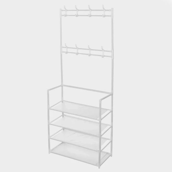 Вішалка для одягу з підставкою для взуття (154х60х29,5см), New simple floor clothes rack / Підлогова стійка-вішалка в передпокій 23456050301 фото