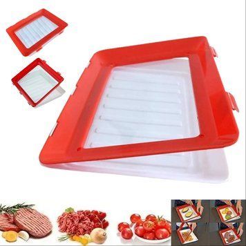 Вакуумный контейнер для продуктов (31х24х4 см, 500 мл) для еды, Vaccum Plates / Многоразовый лоток для еды 234562130 фото