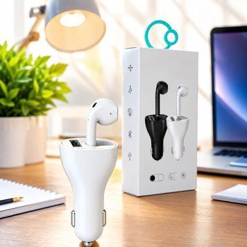 Бездротові навушники R із зарядним кейсом USB, Білий / Блютуз навушники / Гарнітура 234594164 фото