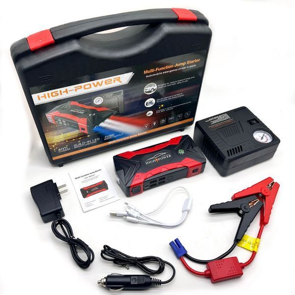 Пускозарядное устройство 25000mAh, 4xUSB, Car jump starter / Автомобильное пусковое устройство 234584793 фото