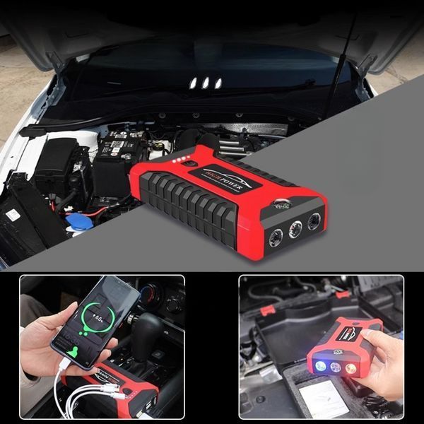 Пускозарядное устройство 25000mAh, 4xUSB, Car jump starter / Автомобильное пусковое устройство 234584793 фото