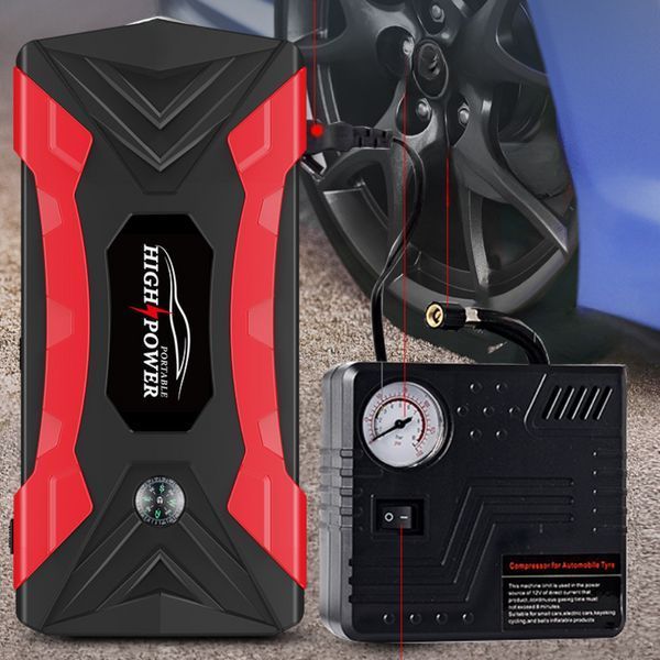 Пускозарядное устройство 25000mAh, 4xUSB, Car jump starter / Автомобильное пусковое устройство 234584793 фото