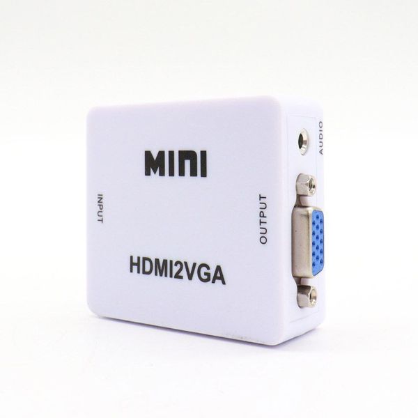 Адаптер-перехідник з HDMI на VGA, зі звуком та зовнішнім живленням / Конвертер перетворювач для ПК та ноутбука  234566320 фото